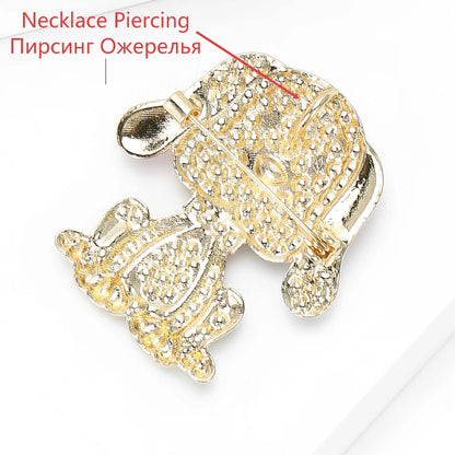 Beaut&Berry Classic Rhinestone Dog Brooches for Women Unisex Animal Pins Casual Party Jewelry Accessories Gifts Decoration