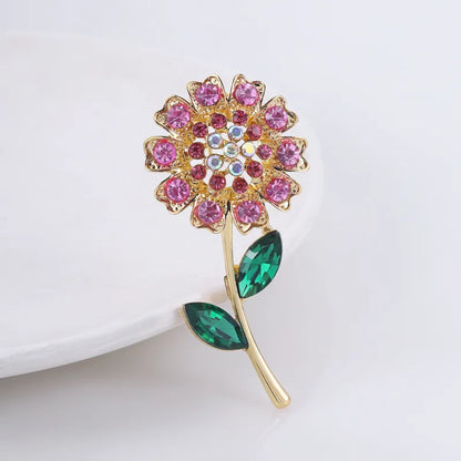 SHMIK High-end Women Girls Fashion Elegant Crystal Daisy Brooch Badges Fashion Exquistie Lady Wedding Party Pin Jewelry Buckles