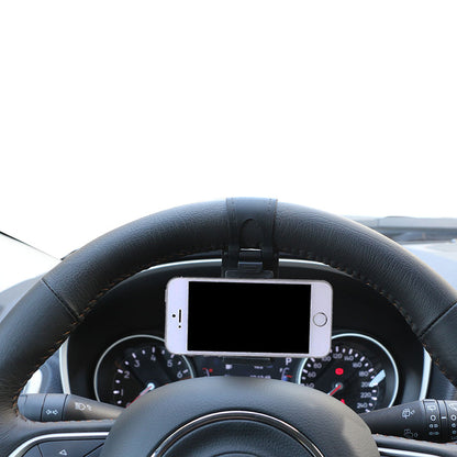 Universal Car Interior Steering Wheel Clip Phone Holder Mount for iPhone XiaoMi Samsung Mobile Phone GPS Car Accessories