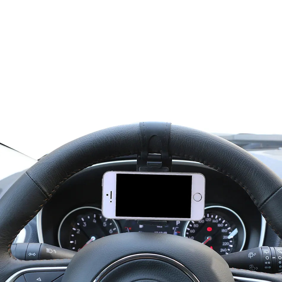 Universal Car Interior Steering Wheel Clip Phone Holder Mount for iPhone XiaoMi Samsung Mobile Phone GPS Car Accessories