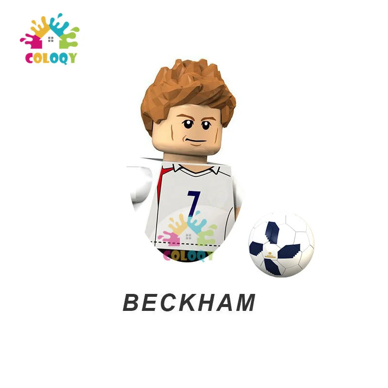 Kids Toys World Famous Football Stars Building Blocks Sport Player Mini Action Figures Golden Cup Toys For Boys Birthdays Gifts