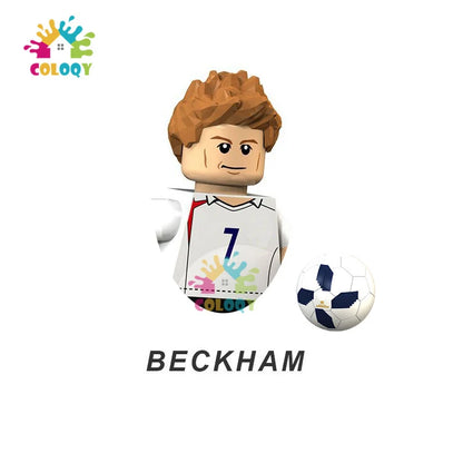 Kids Toys World Famous Football Stars Building Blocks Sport Player Mini Action Figures Golden Cup Toys For Boys Birthdays Gifts