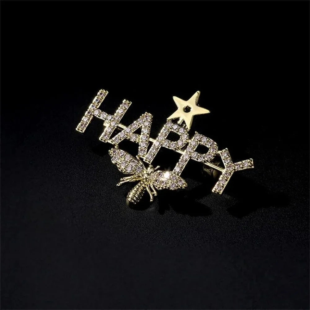 High-end Green Crystal Bee Brooches Laday Luxury Rhinestone Insect Collar Pins Hat Shawl Scarf Decor Fashion Jewelry Gifts