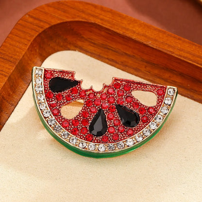 Elegant and Beautiful Watermelon Apple Durian Mulberry Fruit Design Brooch Pin for Men and Women Clothing Accessories
