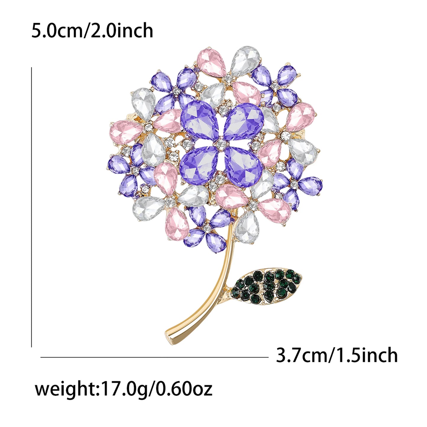 Fashion Enamel Flower Brooches for Women Unisex Plant Pins Office Casual Party Friend New Gifts Jewelry Accessories Decoration