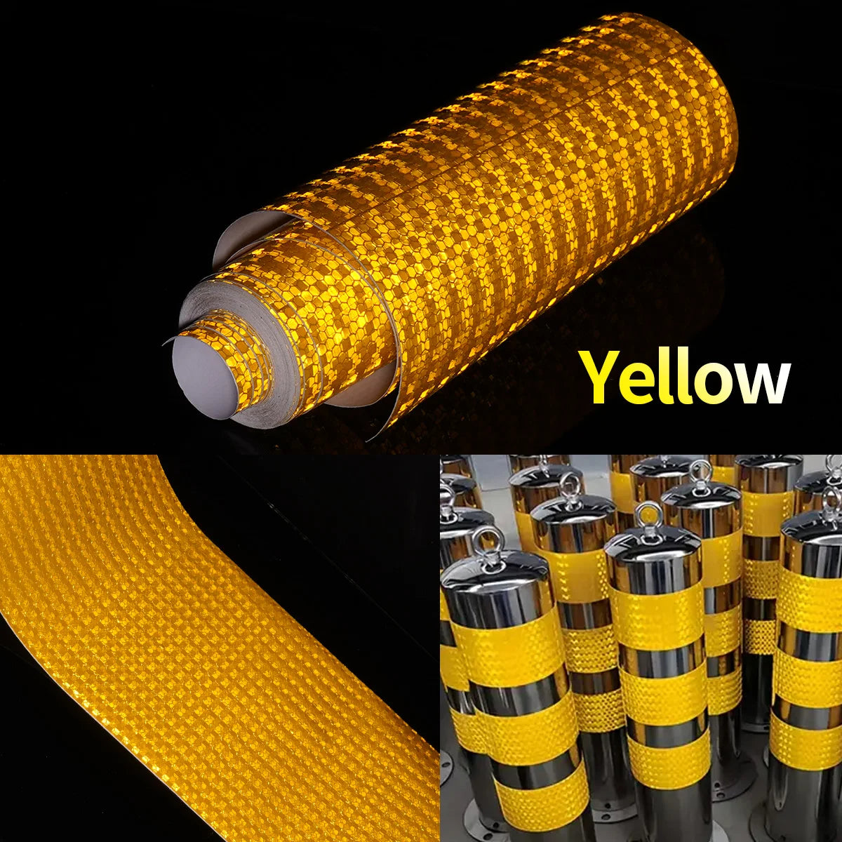 Reflective Safety Mark Tape Stickers Self Adhesive Warning Film for Car Motorcycle Auto Styling