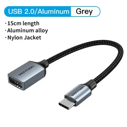 Vention USB C OTG Adapter USB A to Type C Adapter Cable USB3.0 2.0 5Gbps Data Adapter Type-C Converter for MacBook Pro Xiaomi 17