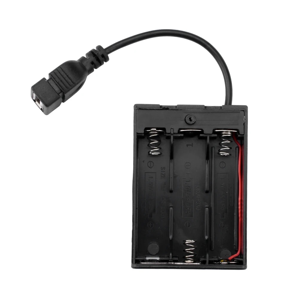 Portable Mini 3 4 x AA Battery Holder Storage Box Case USB Power Supply Battery Box For LED Strip Light 4.5V 6V Battery Holder