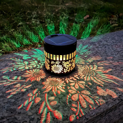 Solar Mandala Sunflower Projector Wall Light Outdoor Garden Decoration Landscape Light for Patio Garden Estate Porch Courtyard