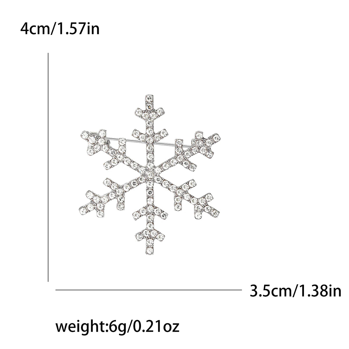 Christmas Rhinestone Snowflake Brooches for Women Unisex Pearl Flower Pins Office Party Friend Gifts Jewelry Accessories