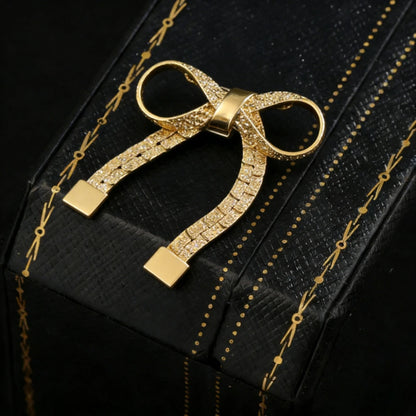 Baroque Luxury Beautiful Bow Design Brooch for Men and Women, Jewelry Accessories, Wedding Holiday Party Couple's Surprise Gift