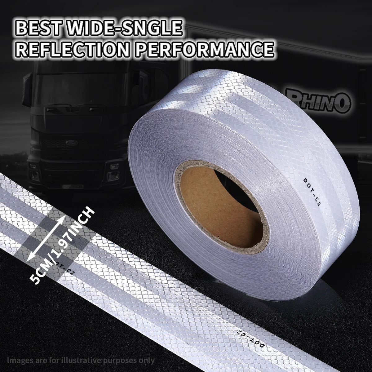 Car Truck Reflective Safety Tape Warning Night Light Waterproof Trailer Reflector Sticker For Car Truck Warning Safety
