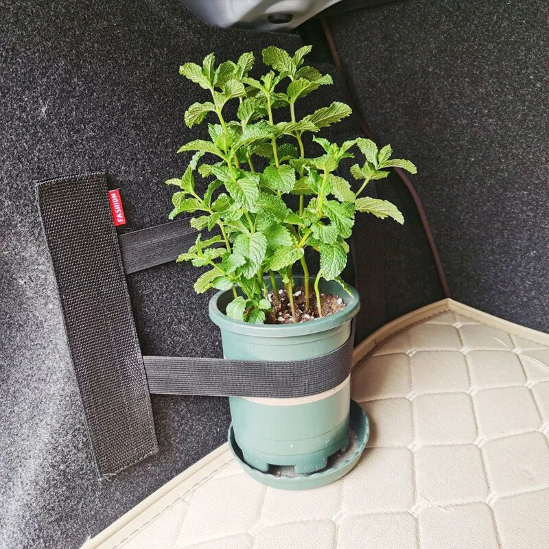 Car Back Rear Trunk Elastic Mesh Fixed Straps Car Interior Organizer Extinguisher Storage Net Seat Back Fixing Bag Car Accessory