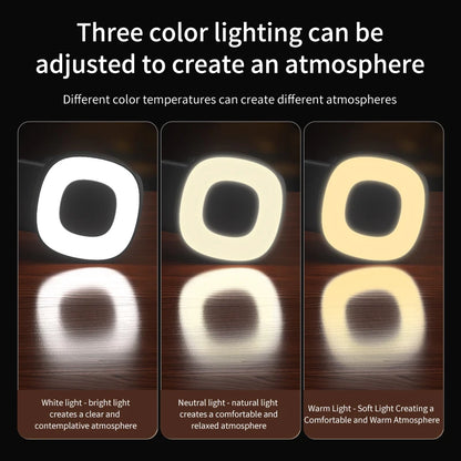 Single-Axis Phone Grip with Bluetooth LED Selfie Light, Adjustable Angle for Smartphone Photography, Video Live Streaming