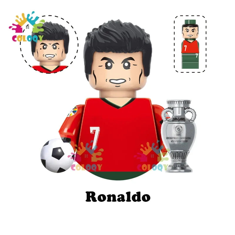 Kids Toys Football Stars Building Blocks Sport Player Mini Action Figures Toys For Boys Christmas Gifts