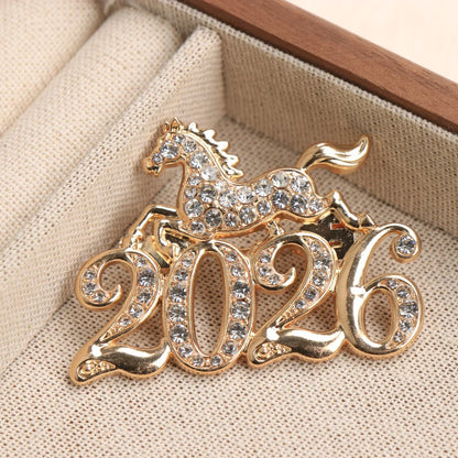 Luxury 2026 Year of the Horse Design Brooch for Men and Women, JewelryAccessories, Wedding, Holiday, Party, Couple'sSurpriseGift