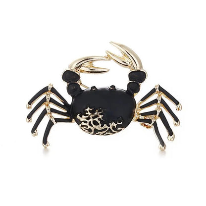 SKEDS Fashion Cute Fish Crystal Enamel Brooch Pin For Women Men Trendy Sea Animal Vintage Brooches Badges Clothes Jewerly Gift
