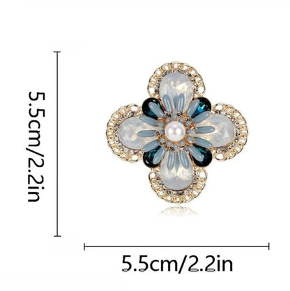 Baroque Luxury Beautiful Cross Floral Design Brooch for Men and Women, Jewelry Accessories, Wedding Holiday Party Gift