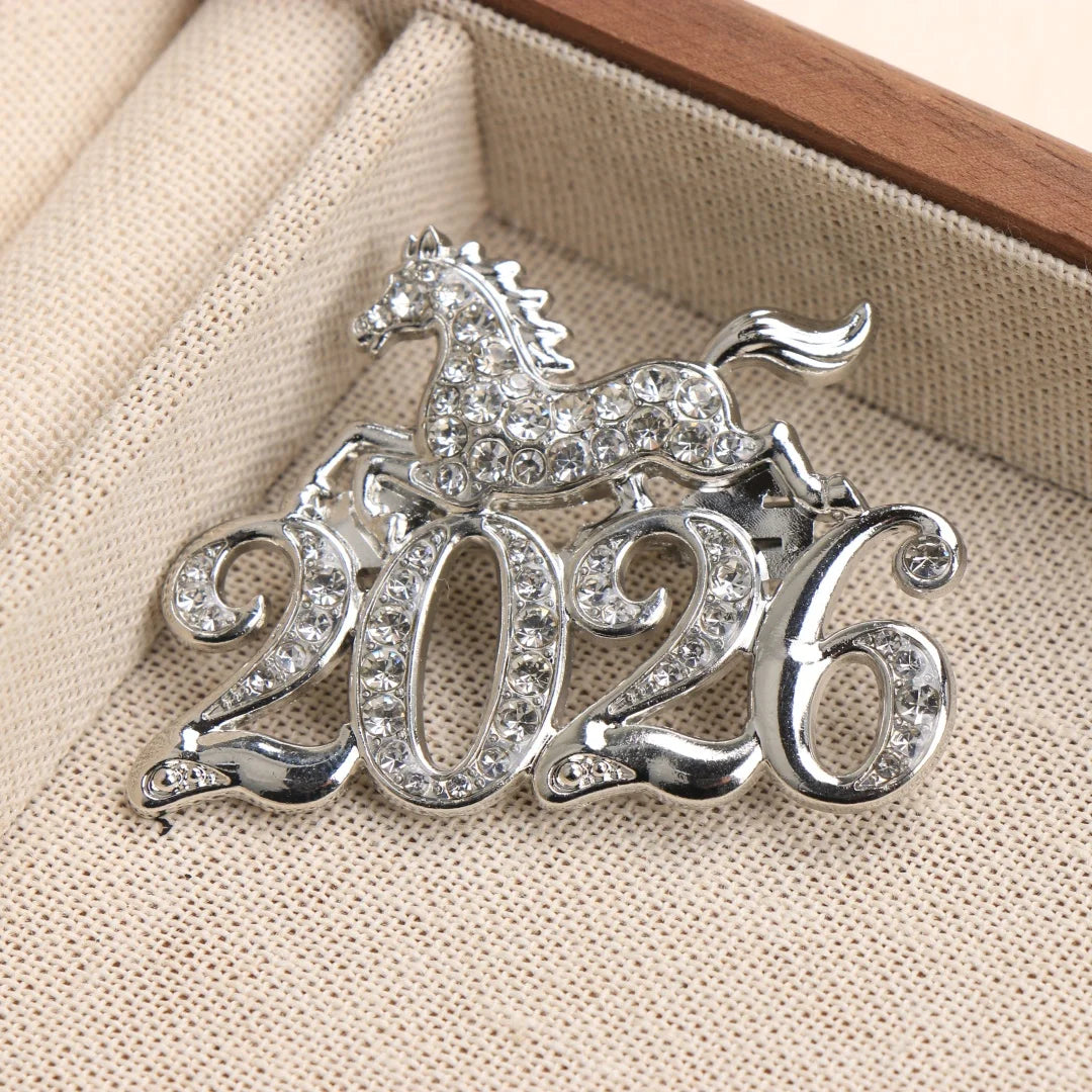 Luxury 2026 Year of the Horse Design Brooch for Men and Women, JewelryAccessories, Wedding, Holiday, Party, Couple'sSurpriseGift