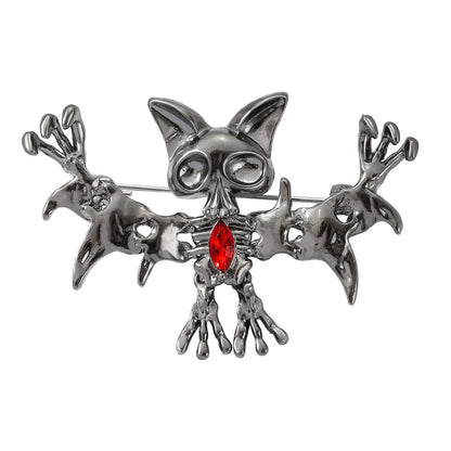 Halloween Sugar Skull Enamel Brooch Gothic Skeleton Pin Pumpkin Ghost Cat Badge for Coat Bag Day of The Dead Jewelry Party Gift
