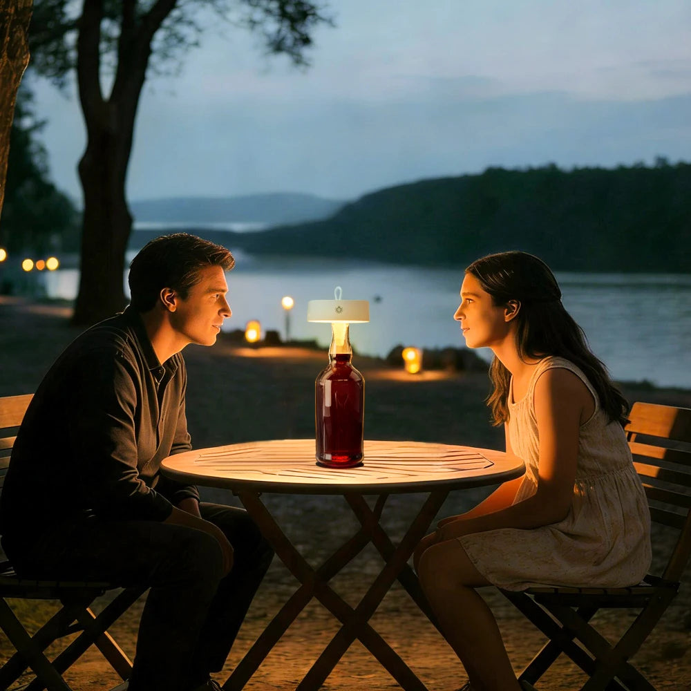 Wine Head Lamp Embedded Bar Restaurant Living Room RGB Dimming Decoration Wine Bottle Table Lamp Atmosphere Light Night Light