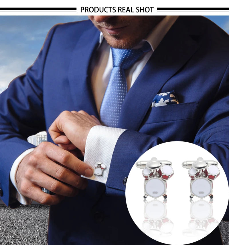 Fashion Music Drum Cufflinks for Men New Trendy 3D Red White Drum CUFFLINKS French Shirt Party Wedding Jewelry Boyfriends Gifts