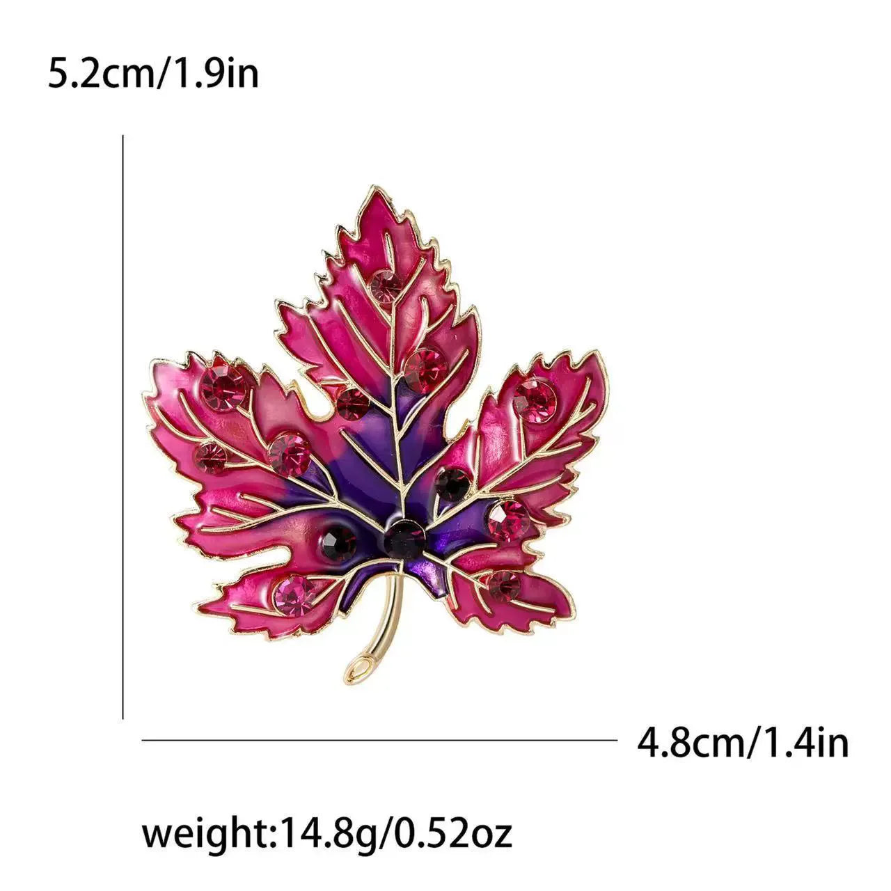 1pc Chic Maple Leaf Brooch with Shiny Rhinestones, Coconut Tree Plant Pin Jewelry Accessories - Great for Personal or Gift Use