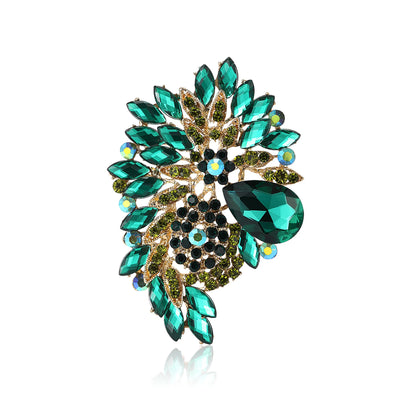 Beaut&Berry Luxury Large Crystal Glass Brooches for Women Rhinestone Pins Friends Party Gifts Banquet Jewellery Accessories