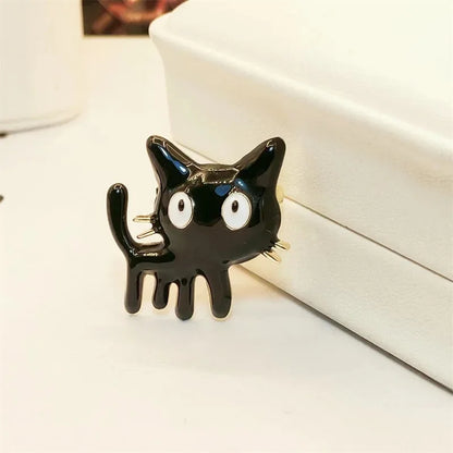 Cute Enamel Cat Brooches for Women Animal Lapel Pins Party Backpack Jewelry Accessories Gifts
