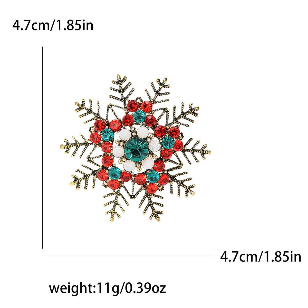 Christmas Rhinestone Snowflake Brooches for Women Unisex Pearl Flower Pins Office Party Friend Gifts Jewelry Accessories