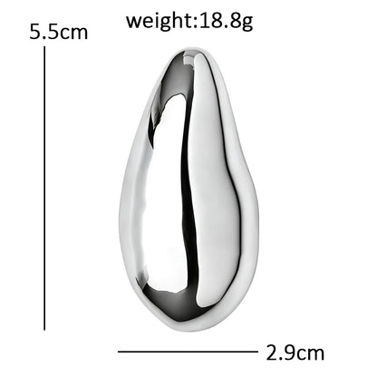 Wuli&baby Alloy Water-drop Brooches For Women Men 2-color Minimalist Style Geometric Office Causal Brooch Pins Gifts