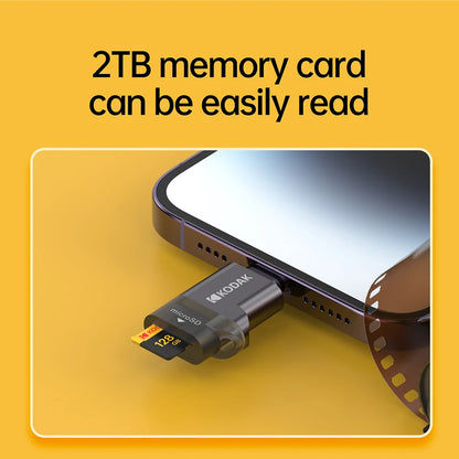 Kodak Type-C Micro SD Card Reader TF Memory Card High-speed Transmission Adapter