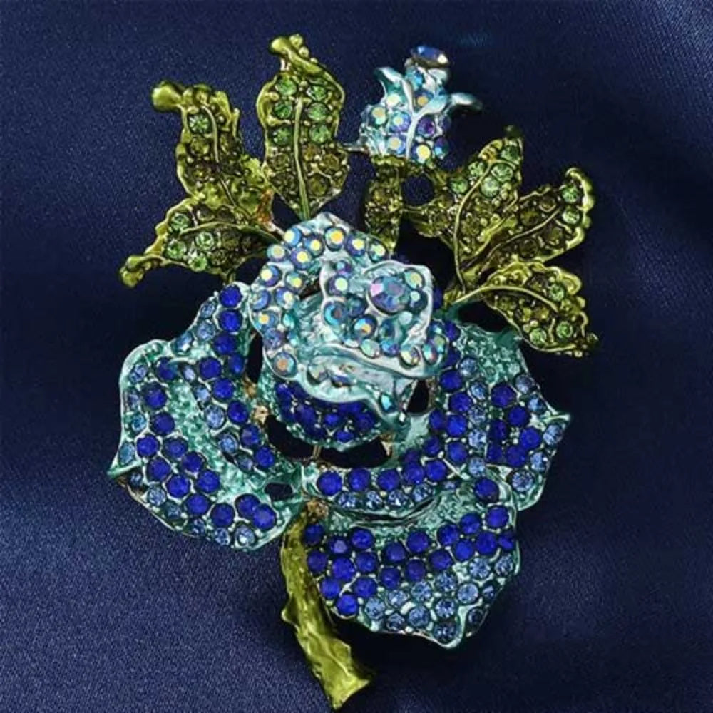 Baroque Luxury Beautiful Roses Sunflower Design Men's Women's Brooch Pins，Jewelry Accessories, Wedding Holiday Party Favors