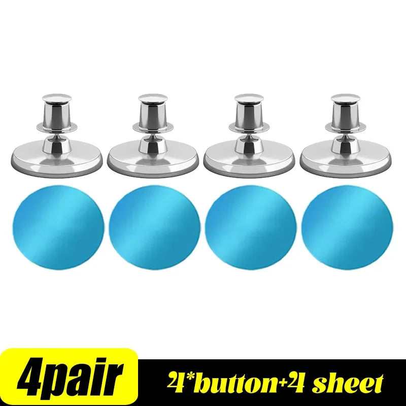 4Pairs Curtain Magnets Closure with Self-Adhesive Patch Keep Curtain Closed Bathroom Bedroom Magnetic Light-Blocking Buckle