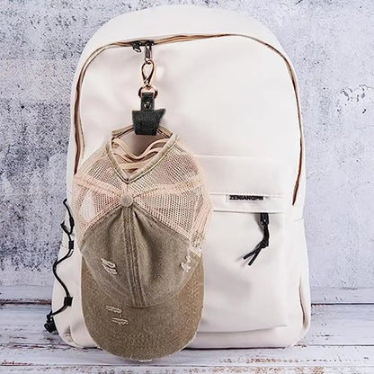 1Pcs PU Leather Hat Clip Hat Holder Hat Keep Clip Hands Free Storage Clip Buckle Outdoor Travel Hooks Handbag Accessories