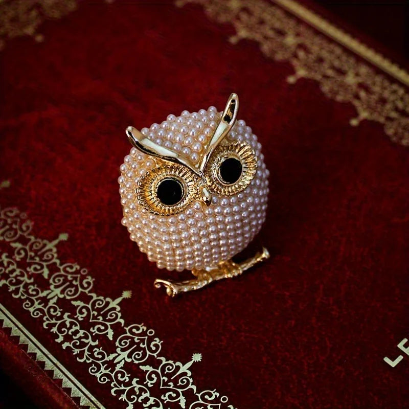 Baroque Luxury Beautiful Owl Animal Design Brooch for Men and Women, Jewelry Accessories, Wedding Holiday Party Gift