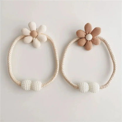 1pc Cute Magnetic Buckle Curtain Buckle Clip Flower Shape Pearl clasp Curtain Tieback Curtain Holders Kids Room