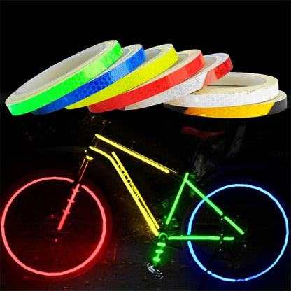 1pc 8m Bike Stickers Reflective Tape Fluorescent DIY Bike Bicycle Strips Cycling Tapes for Bicycle Helmet Motorcycle Scooter