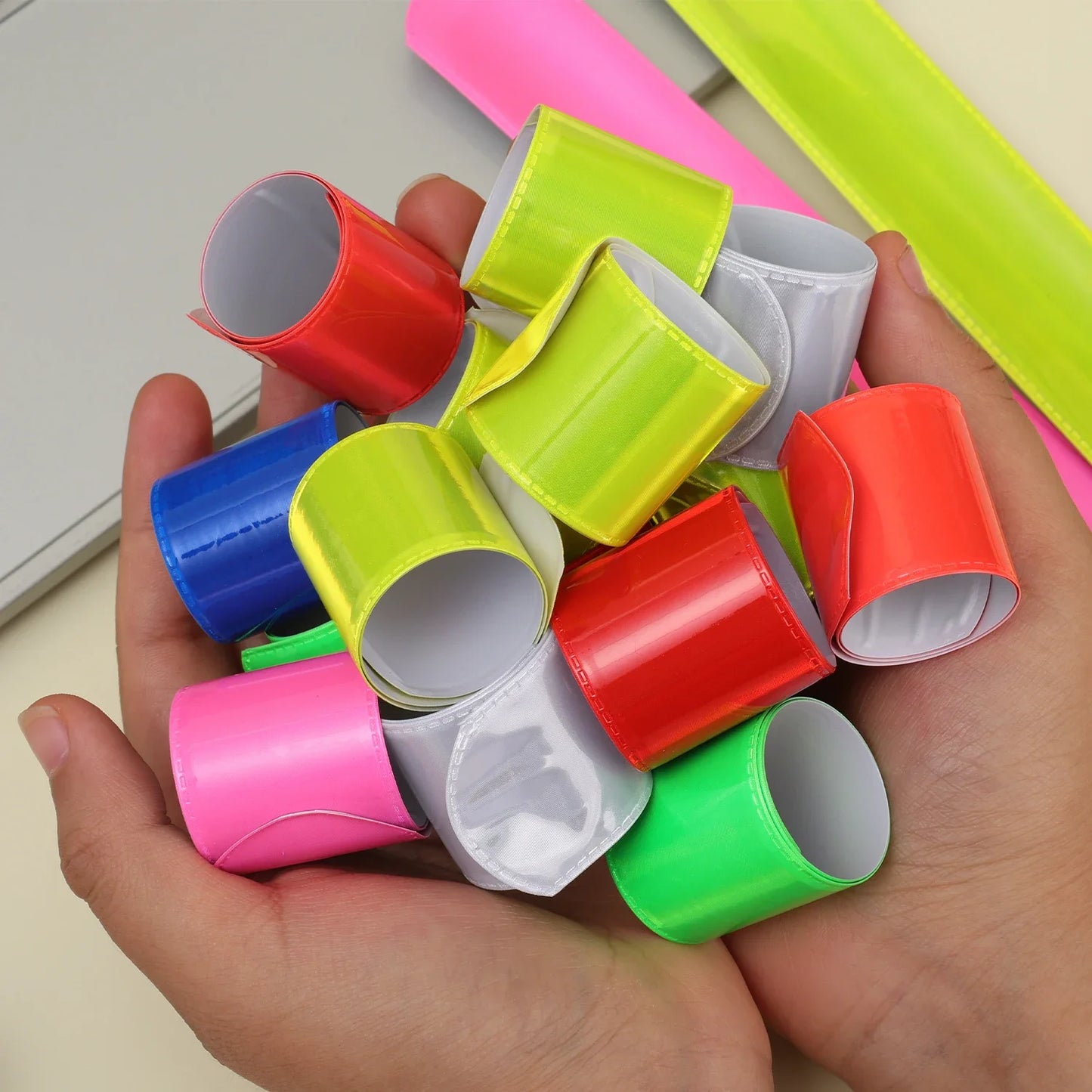 5pcs Cycling Pvc Reflective Bracelet Wristband Fun Run Star Should Support Safety Warning Reflective Ring Bracelet Concert Protection