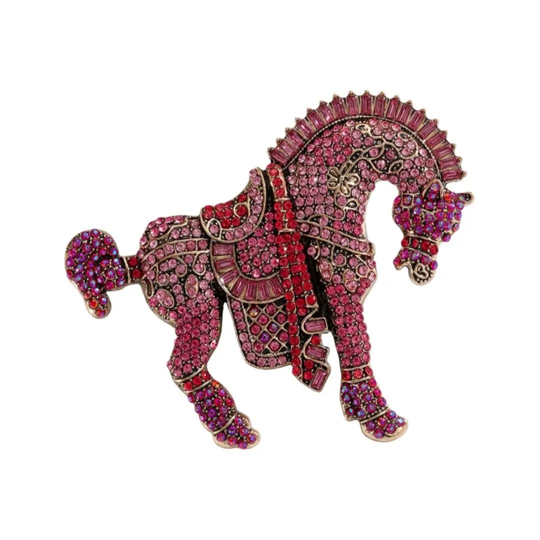 SKEDS Zodiac Horse Year Series Brooch High-End Luxury Chinese Style 2026 Birth Year Accessory Exquisite Animal Pin Gift