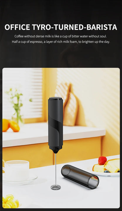 Kitchen Powerful Stirrer Milk Frother Handheld Foam Maker for Lattes,Whisk Drink Mixer for Coffee Electric Egg Beater