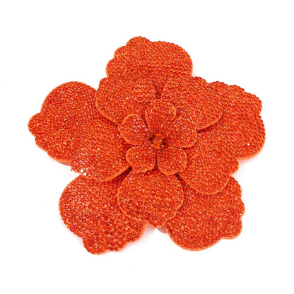 Three-dimensional Rhinestone Camellia Rose Brooch for Women's Fashion Pin High-end Luxury Jewelry Accessories Party Gift Corsage