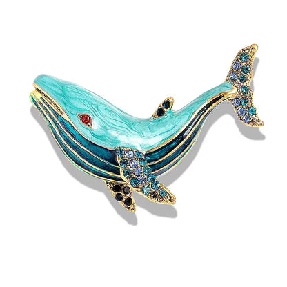 Baroque-style Luxury Whale Animal Design Brooches for Men and Women, Jewelry and Accessories, Wedding, Holiday, and Party Gifts