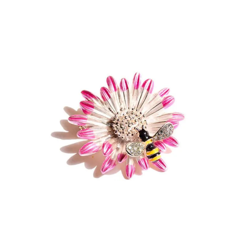 SHMIK High-end Women Girls Fashion Elegant Crystal Daisy Brooch Badges Fashion Exquistie Lady Wedding Party Pin Jewelry Buckles