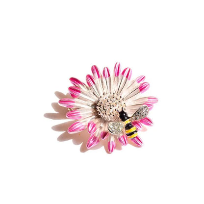 SHMIK High-end Women Girls Fashion Elegant Crystal Daisy Brooch Badges Fashion Exquistie Lady Wedding Party Pin Jewelry Buckles