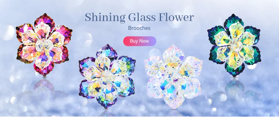 Wuli&baby New Crystal Palace Flower Brooches Women Unisex 3-color Snowflake Office Party Brooch Pins Gifts