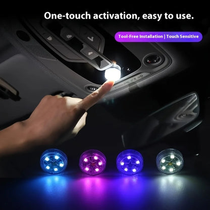 2Pcs Motion Sensor LED Indoor Ambient Lights - Touch Activated Battery-Free for Reading & Storage Box Lighting