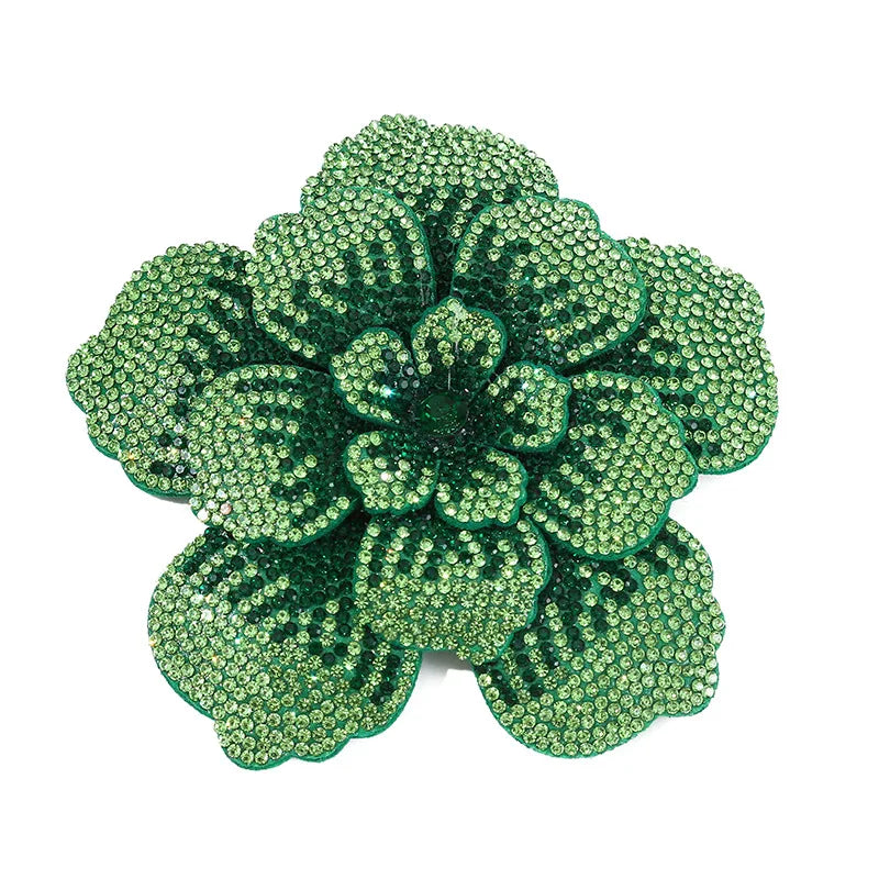 Three-dimensional Rhinestone Camellia Rose Brooch for Women's Fashion Pin High-end Luxury Jewelry Accessories Party Gift Corsage