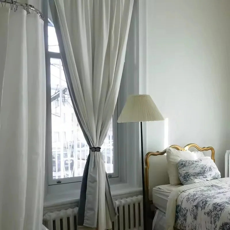 2/4pcs Curtain Tiebacks with Strong Magnet Thick Rope Design Bedroom Living Room Kitchen Durable for Office, Home Decoration