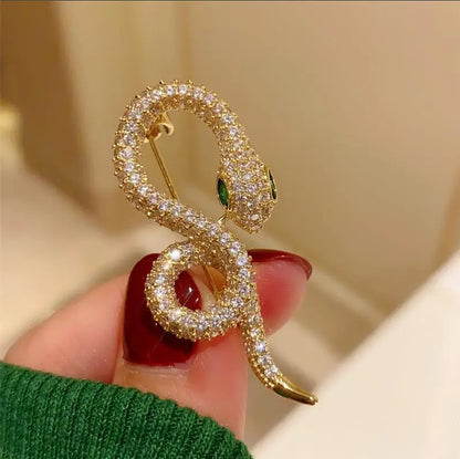 Clearance Price Snake Shape Brooches for Women Men Rhinestone Crystal Lapel Pin Clearance Sale